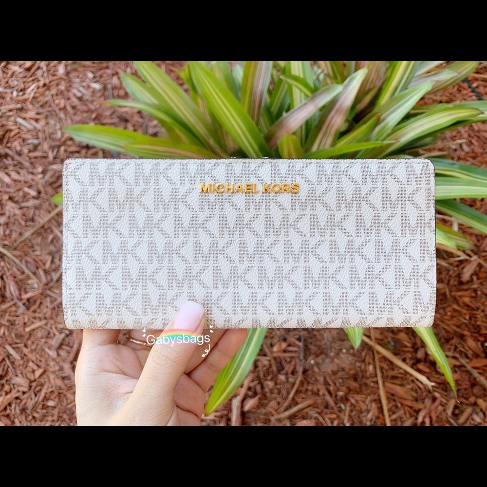 ‼️💕Michael Kors Long Wallet Pink/Vanilla - Picture 3 of 6